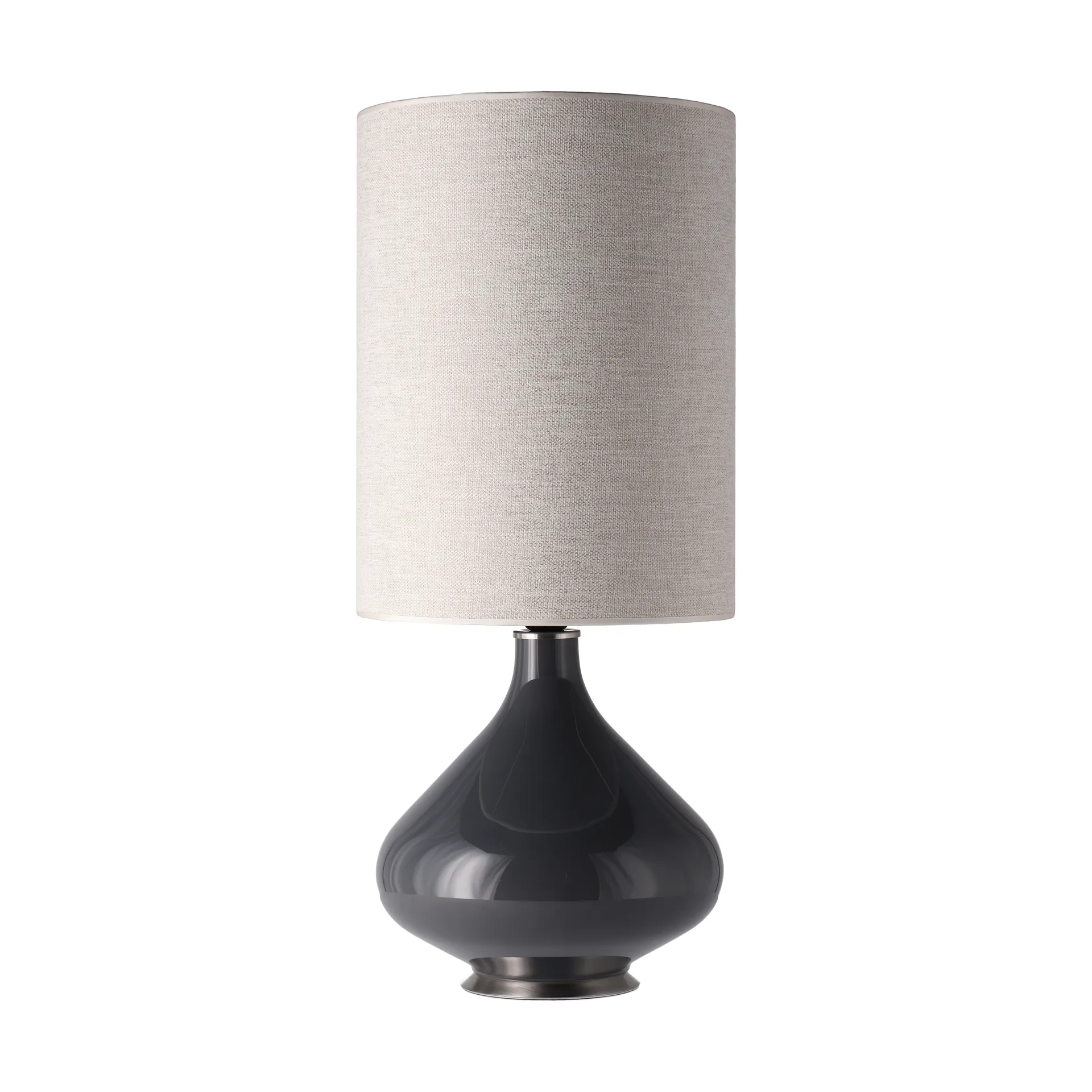 Lampada da tavolo Flavia con base grigia, London Beige L Flavia Lamps