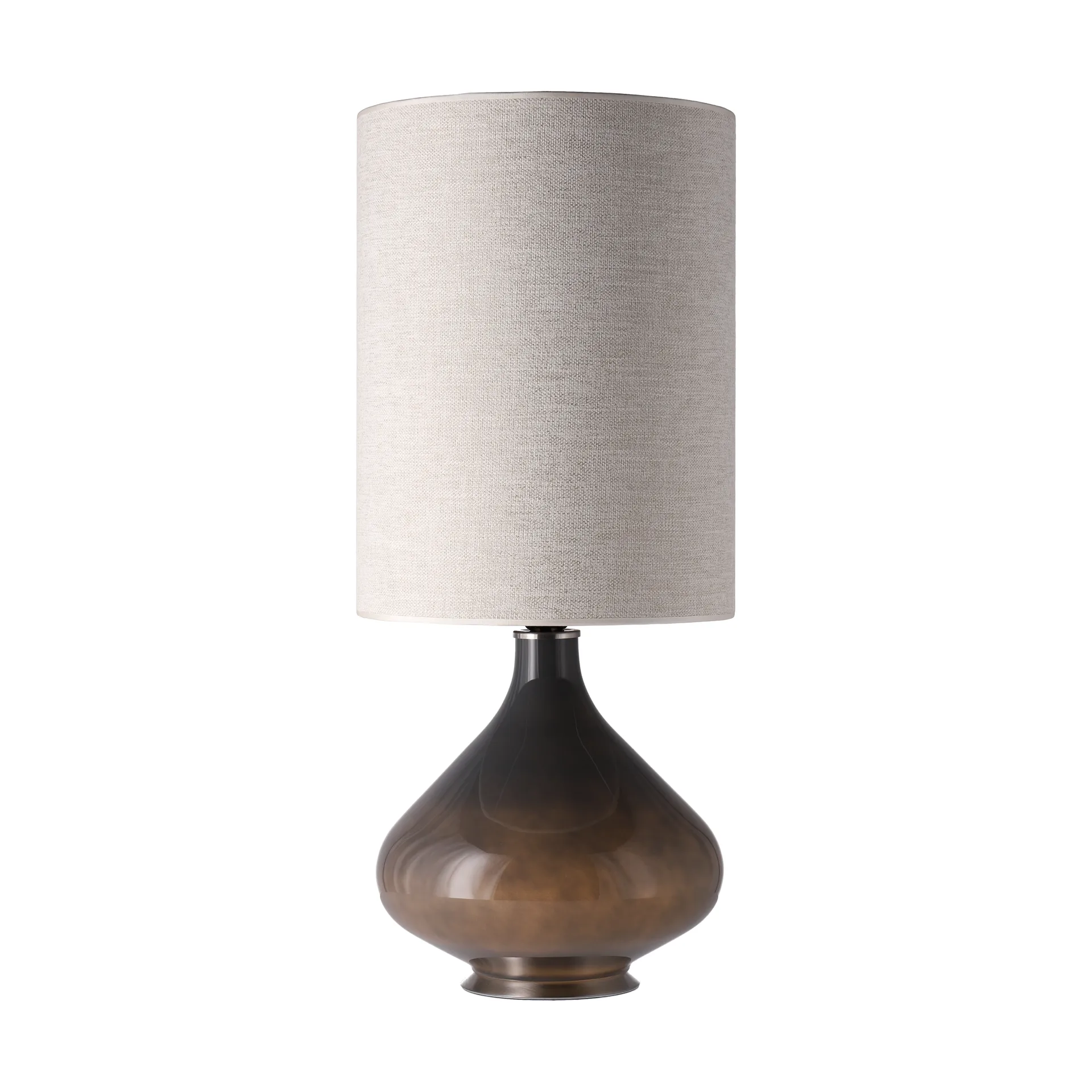 Lampada da tavolo Flavia con base grigia, London Beige L Flavia Lamps