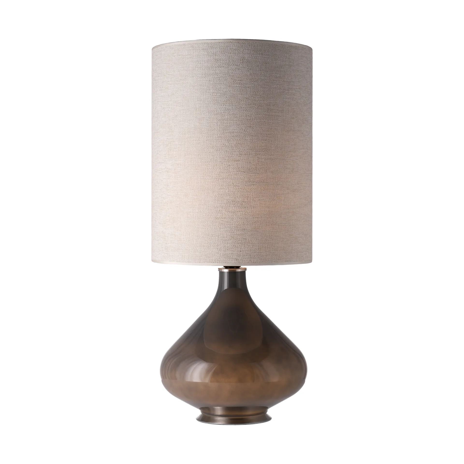 Lampada da tavolo Flavia con base grigia, London Beige L Flavia Lamps