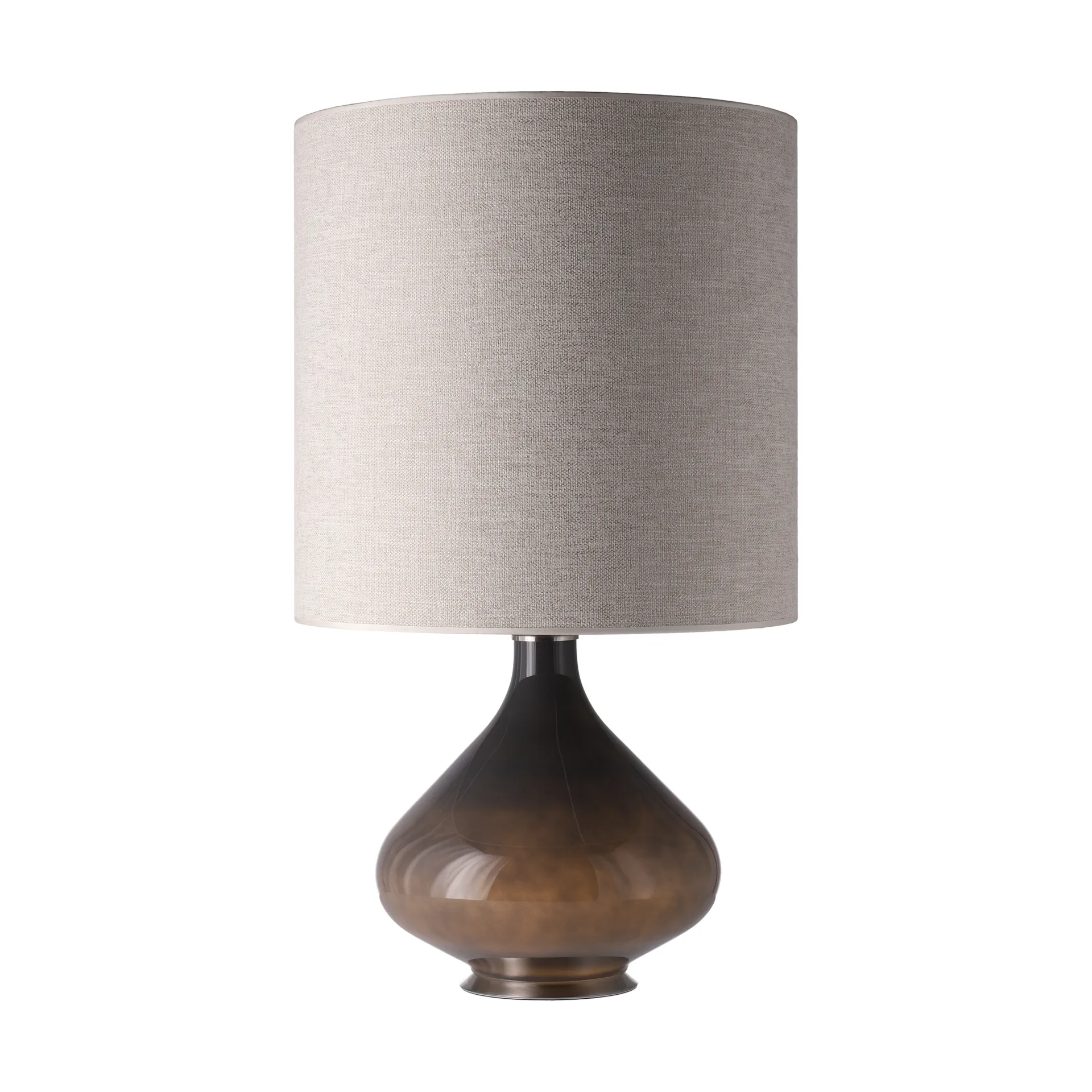 Lampada da tavolo Flavia con base grigia, London Beige M Flavia Lamps