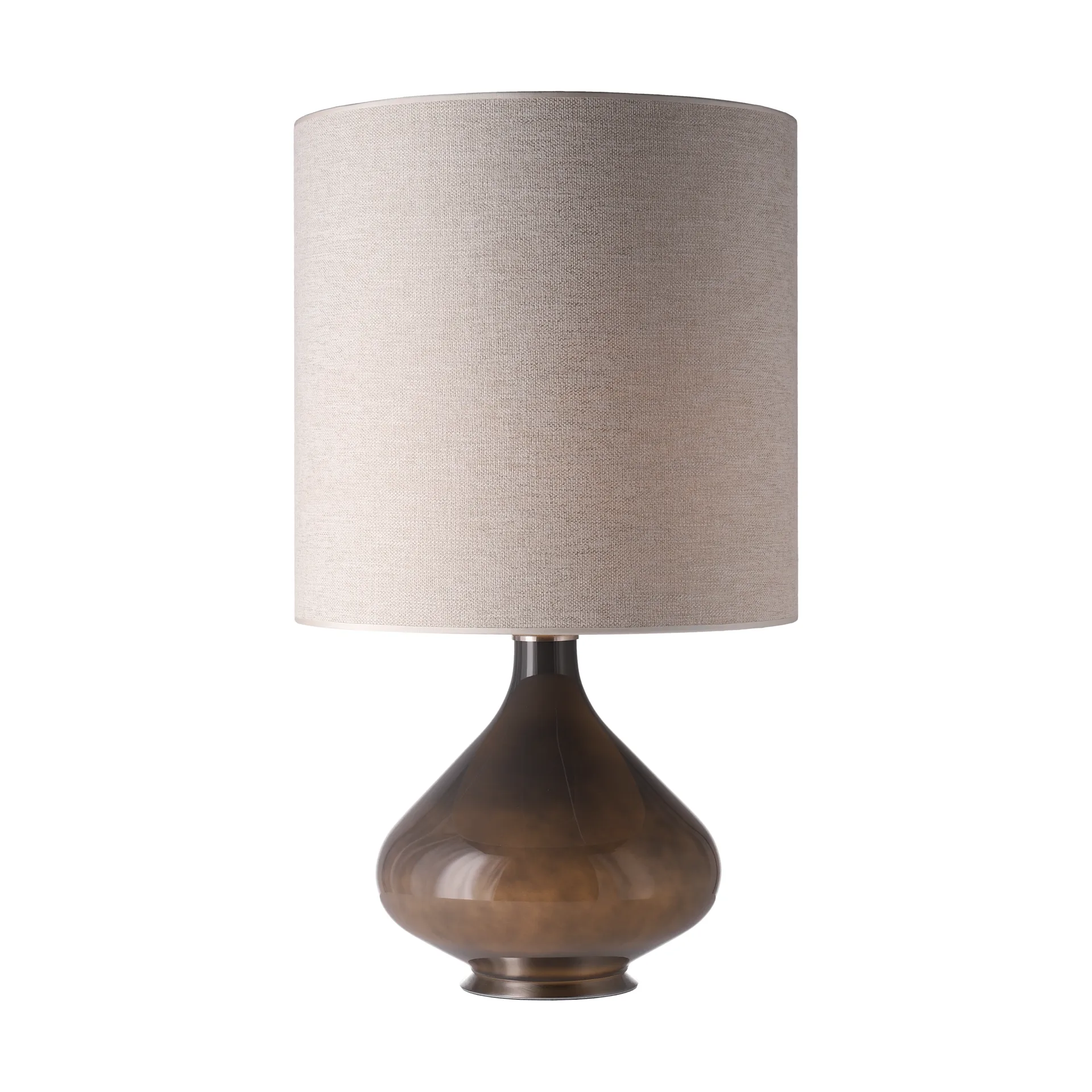 Lampada da tavolo Flavia con base grigia, London Beige M Flavia Lamps