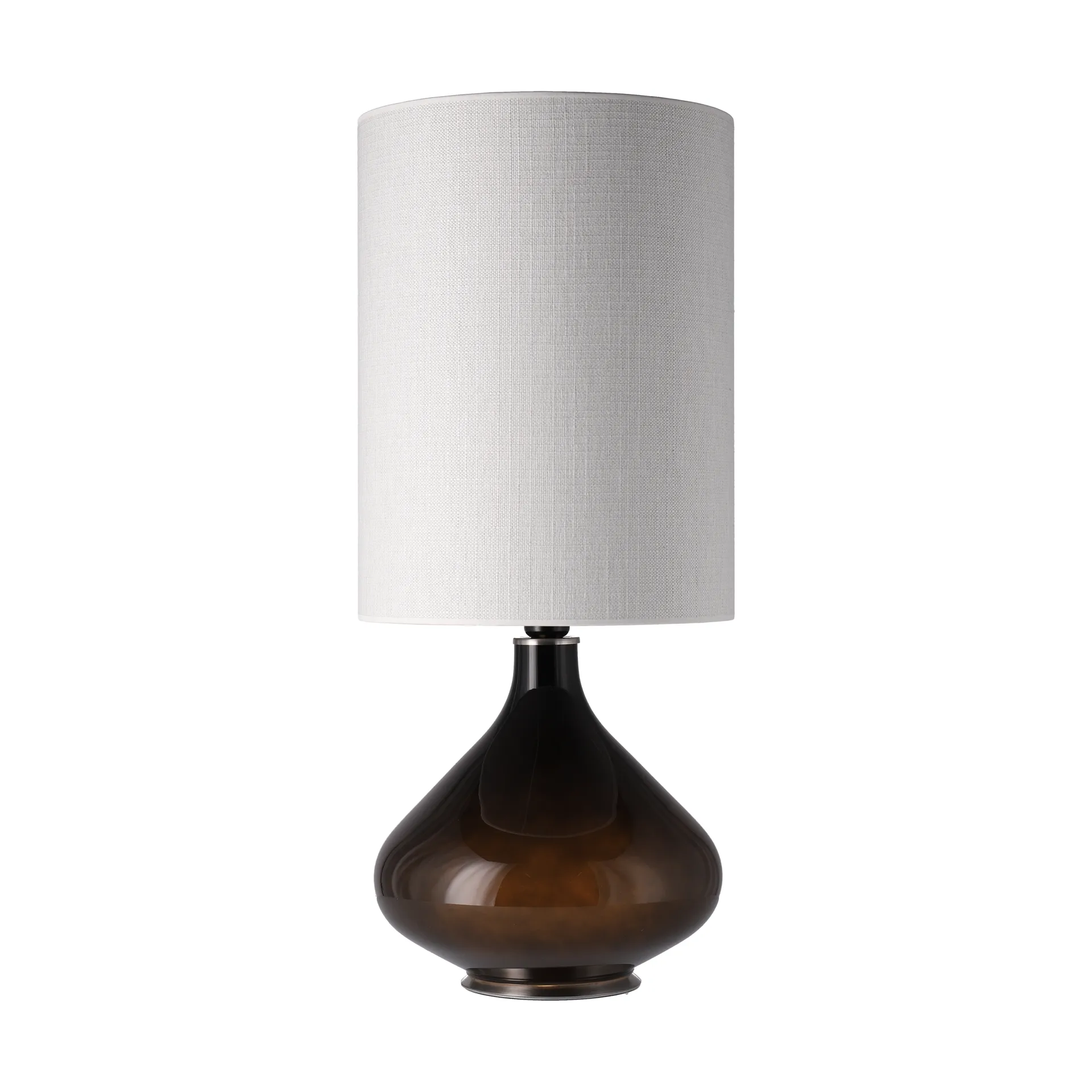 Lampada da tavolo Flavia con base nera, Babel Beige L Flavia Lamps