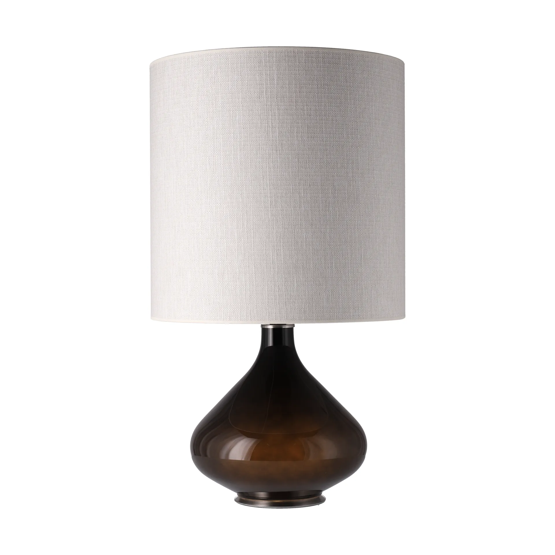 Lampada da tavolo Flavia con base nera, Babel Beige M Flavia Lamps