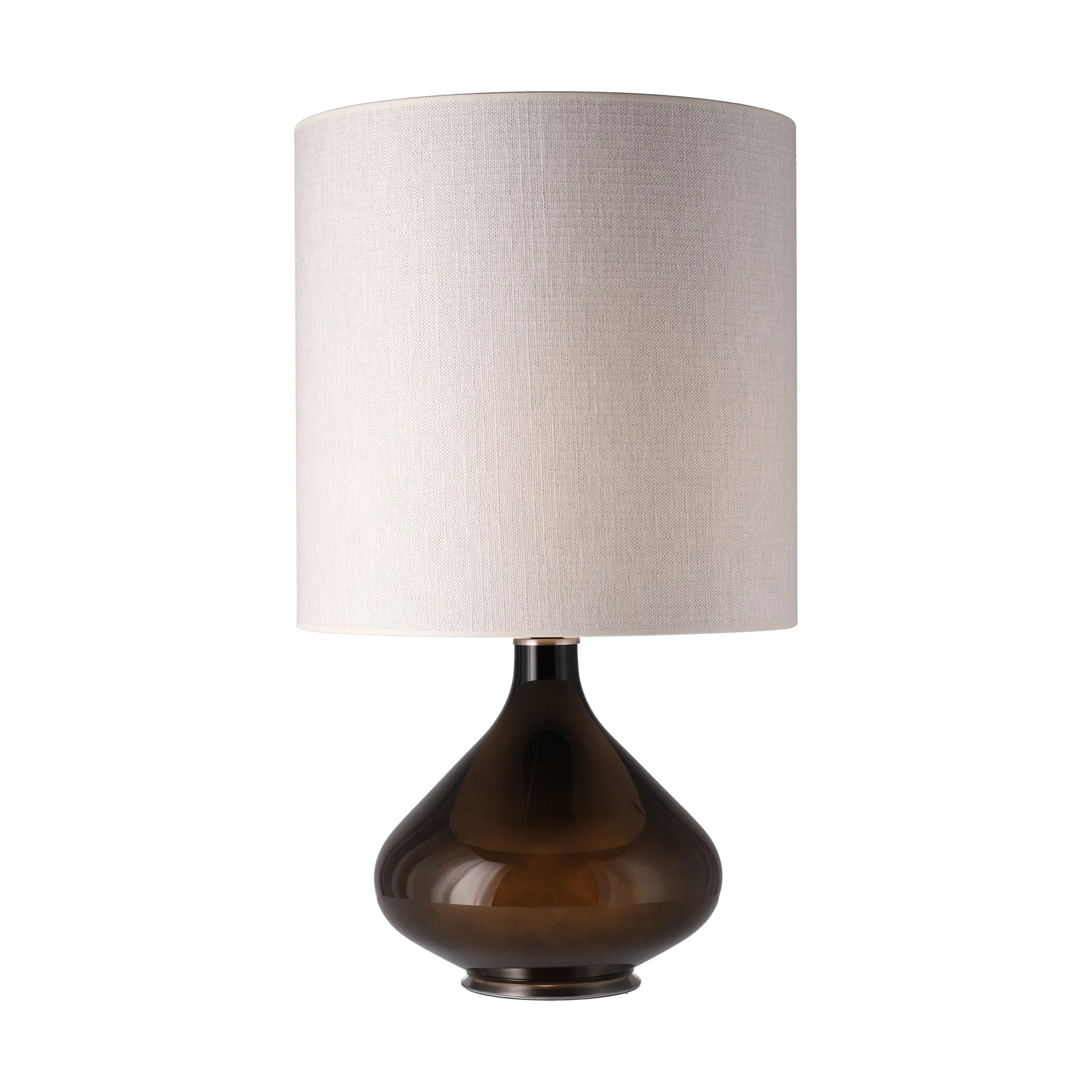 Lampada da tavolo Flavia con base nera, Babel Beige M Flavia Lamps