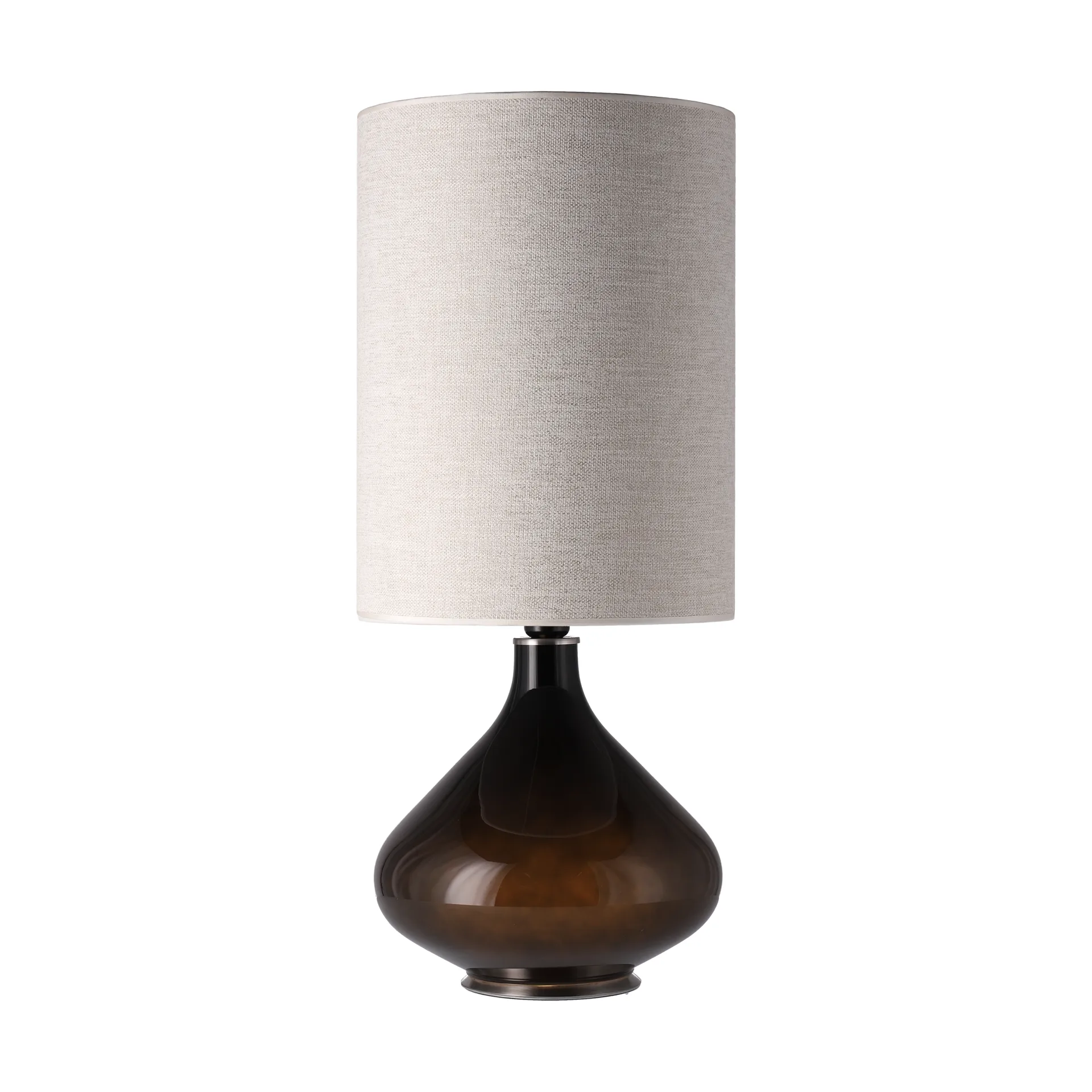 Lampada da tavolo Flavia con base nera, London Beige L Flavia Lamps