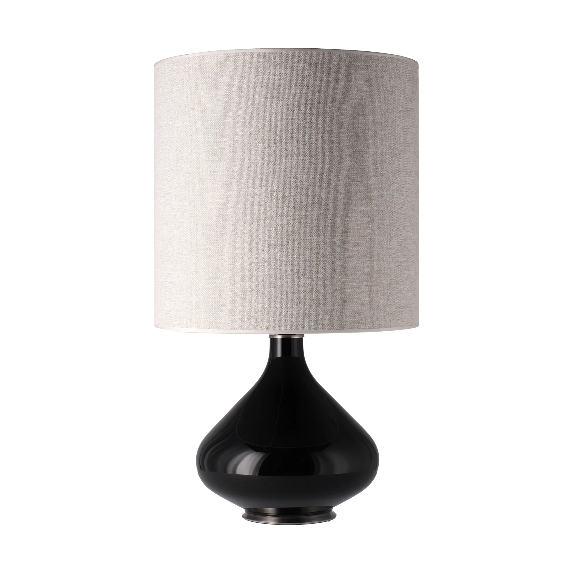 Lampada da tavolo Flavia con base nera, London Beige M Flavia Lamps