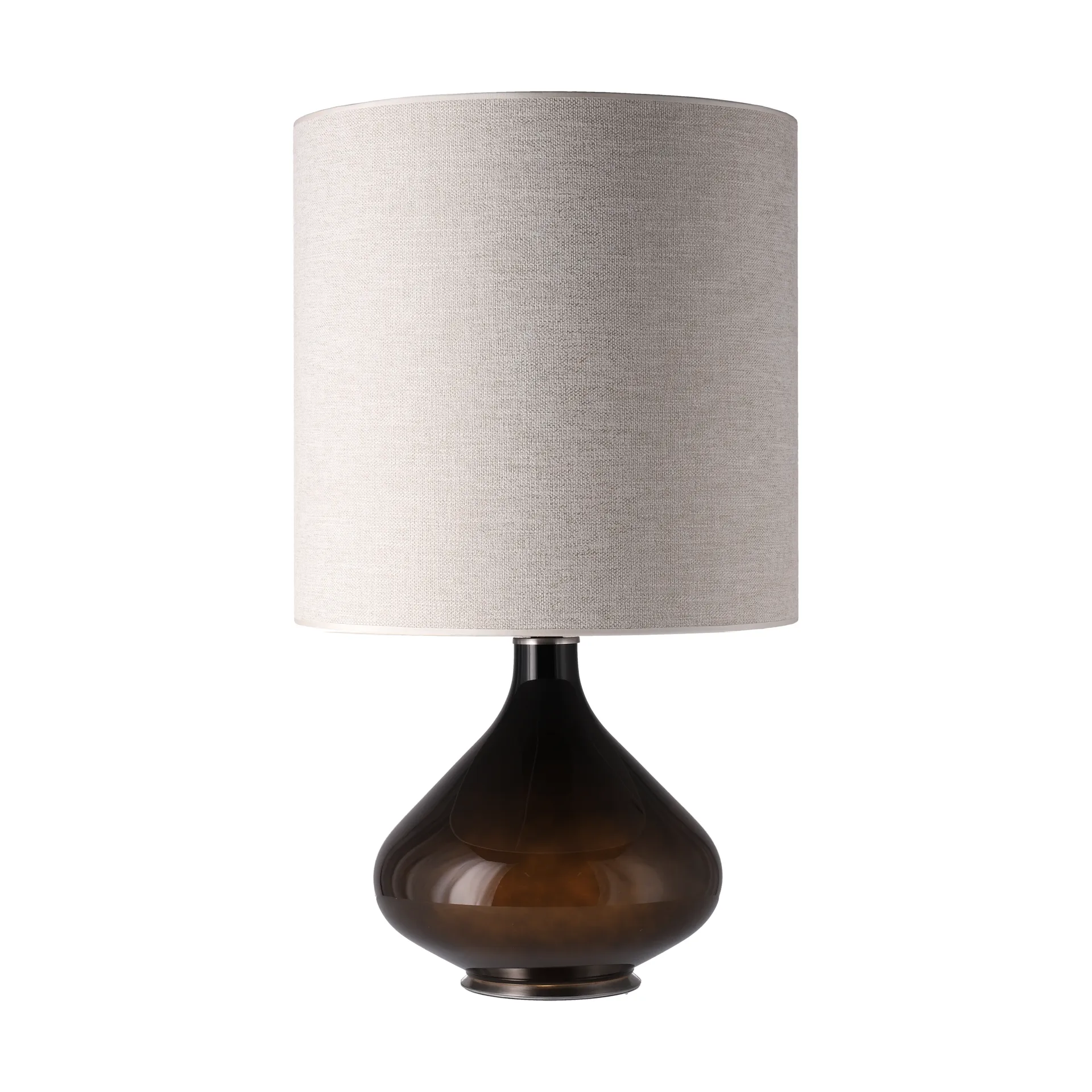 Lampada da tavolo Flavia con base nera, London Beige M Flavia Lamps