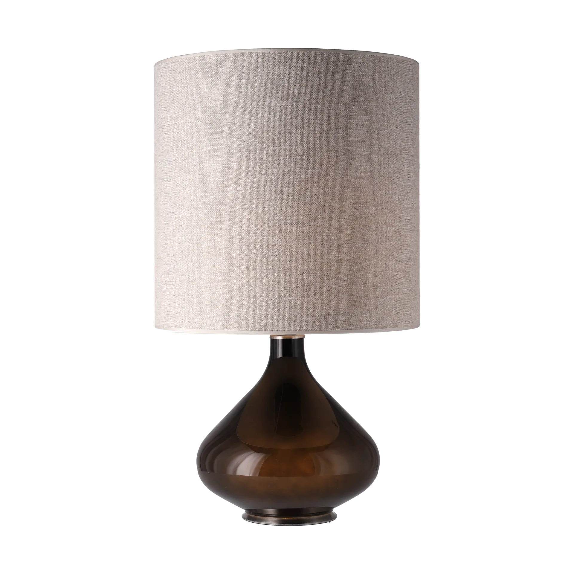 Lampada da tavolo Flavia con base nera, London Beige M Flavia Lamps