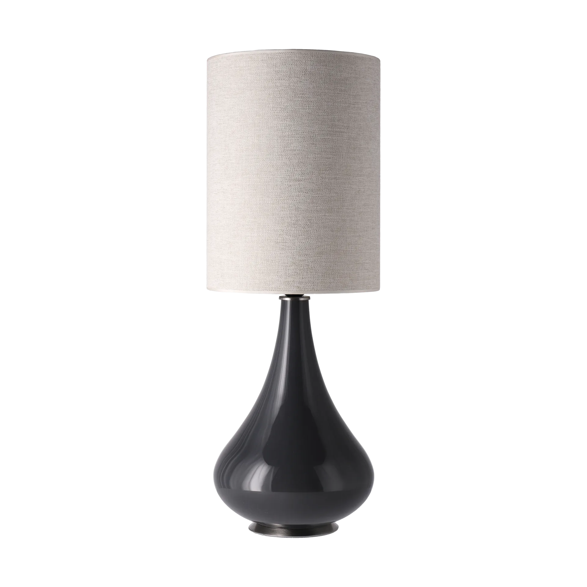 Lampada da tavolo Renata con base grigia, London Beige L Flavia Lamps