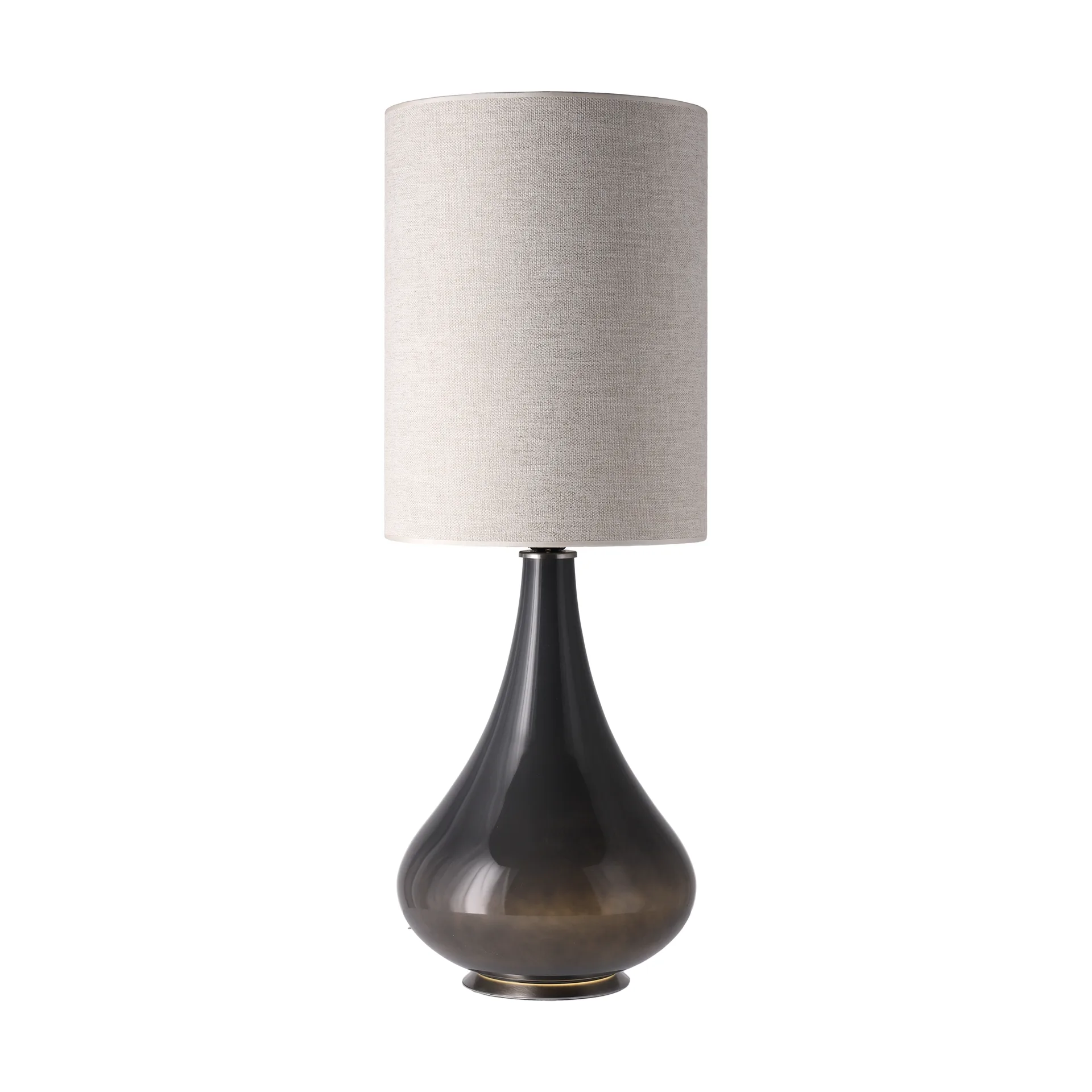 Lampada da tavolo Renata con base grigia, London Beige L Flavia Lamps