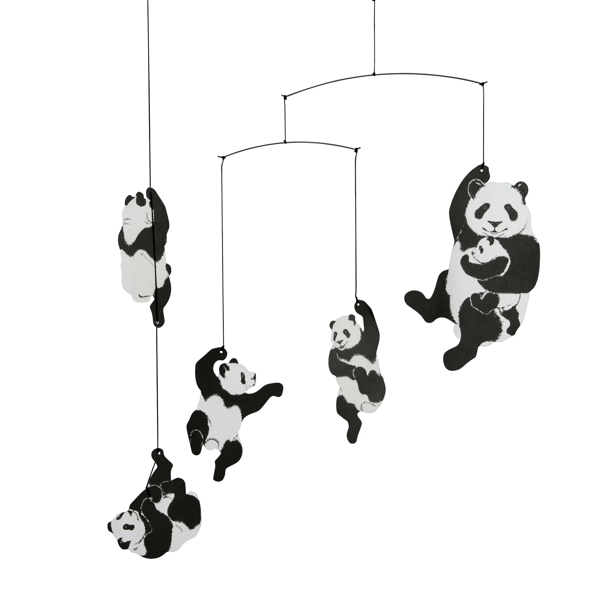Panda mobile, nero-bianco Flensted Mobiles