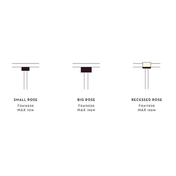 Arrangement Rose cupola da soffitto - Black, small - Flos