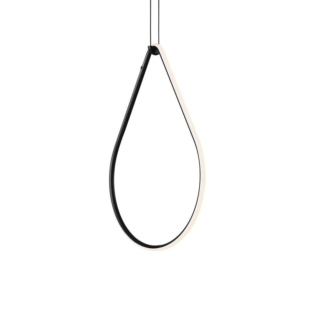 Lampada a sospensione Arrangements Drop, Black, down Flos