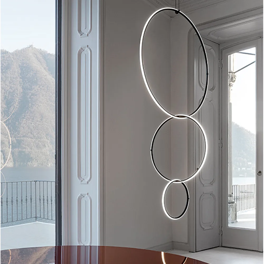 Lampada a sospensione Arrangements Round, Black, large Flos