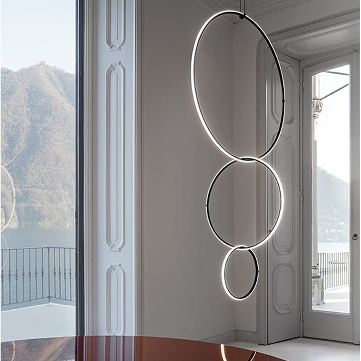 Lampada a sospensione Arrangements Round, Black, small Flos