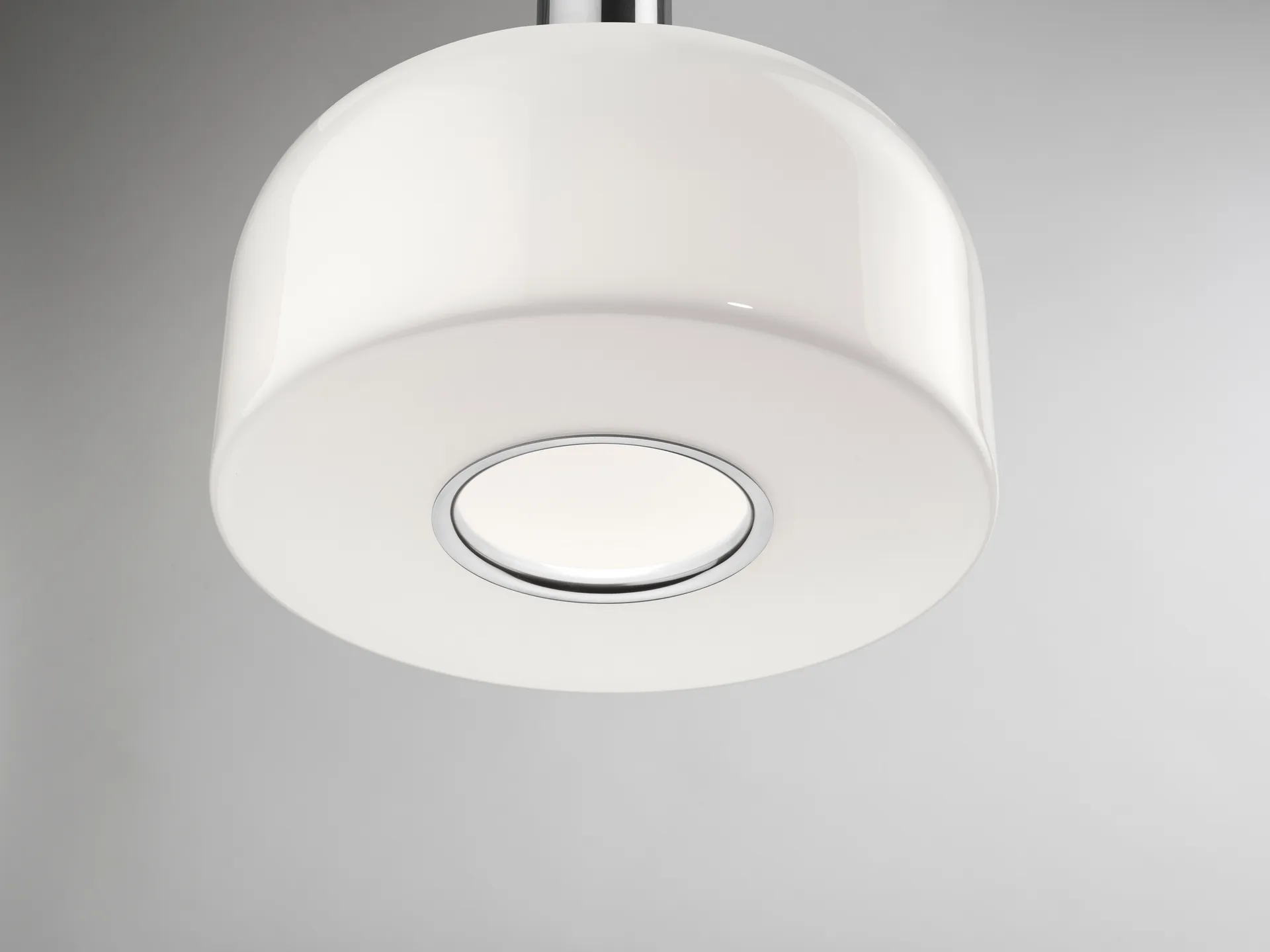 Lampada a sospensione Bellhop Glass S1, Bright aluminum Flos