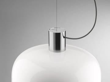 Lampada a sospensione Bellhop Glass S2 - Bright aluminum - Flos
