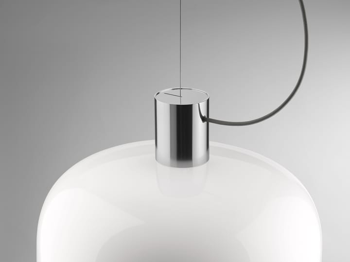 Lampada a sospensione Bellhop Glass S2, Bright aluminum Flos
