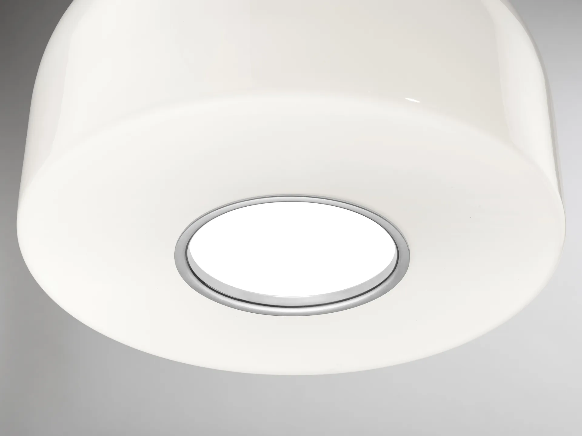 Lampada a sospensione Bellhop Glass S2, Bright aluminum Flos