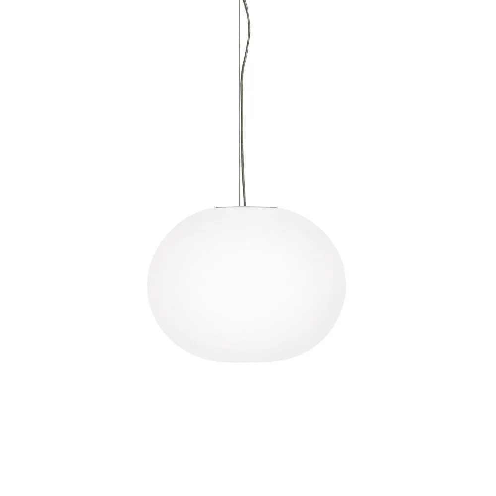 Lampada a sospensione Glo-ball S1, Vetro opale bianco Flos
