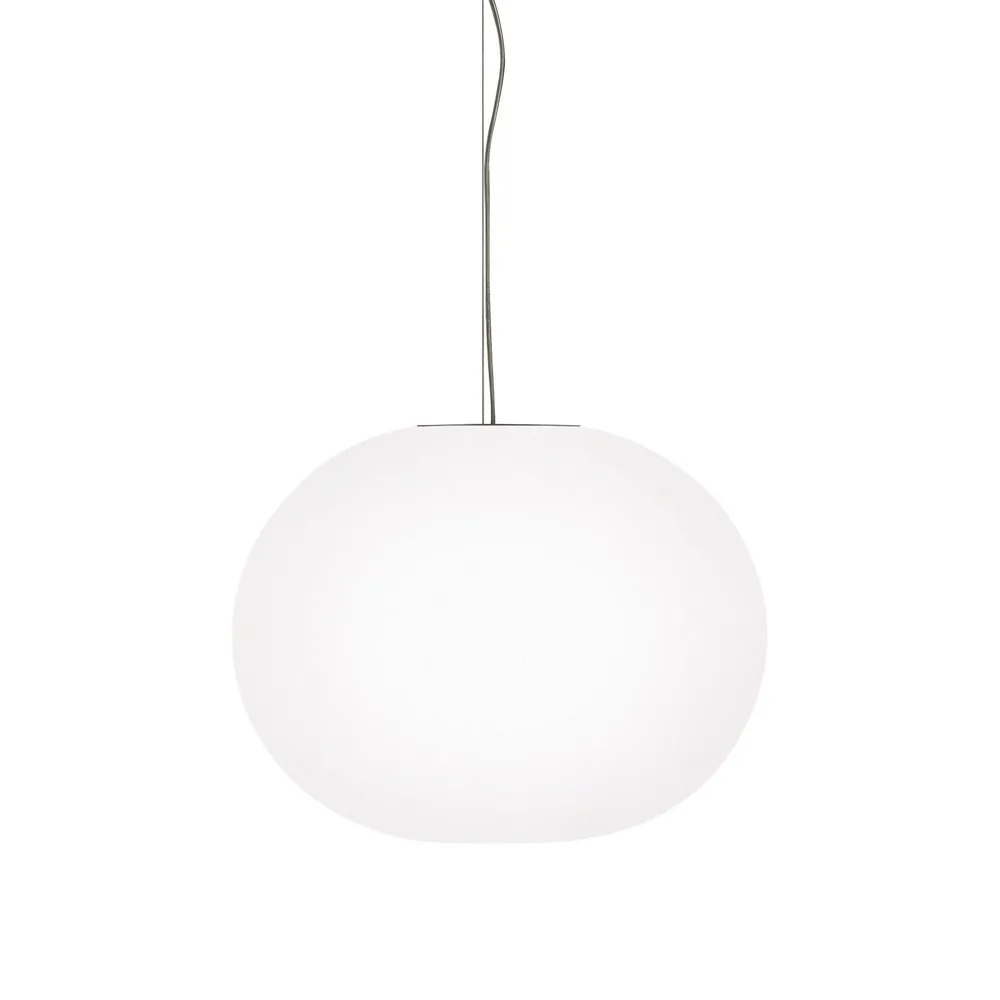Lampada a sospensione Glo-ball S2, Vetro opale bianco Flos