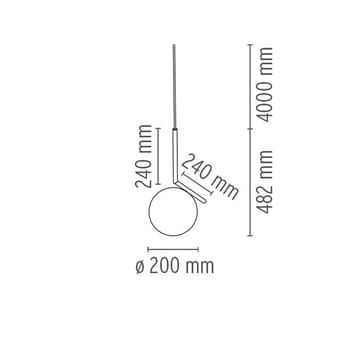 Lampada a sospensione IC lights S1 - Ottone spazzolato-opale - Flos