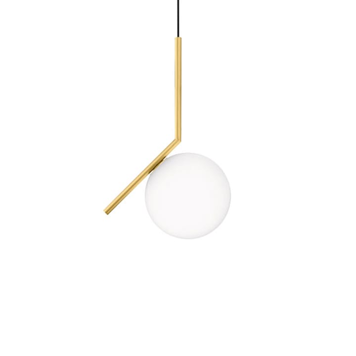 Lampada a sospensione IC lights S1 - Ottone spazzolato-opale - Flos