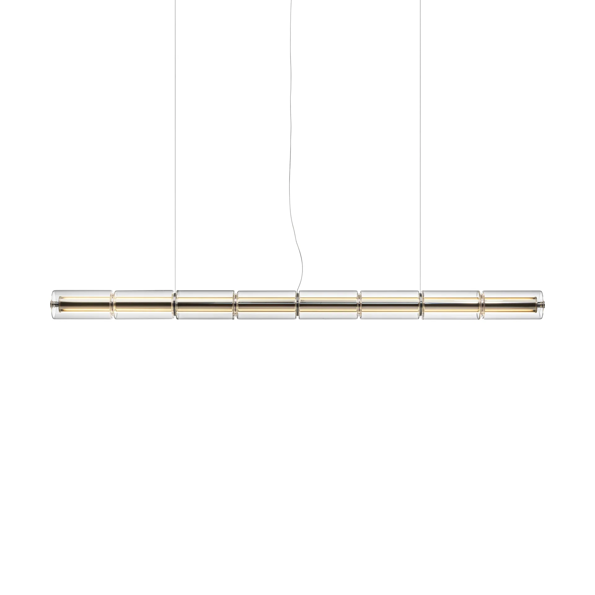 Lampada a sospensione Luce Cilindrica S1 165,6 cm, Glass Flos