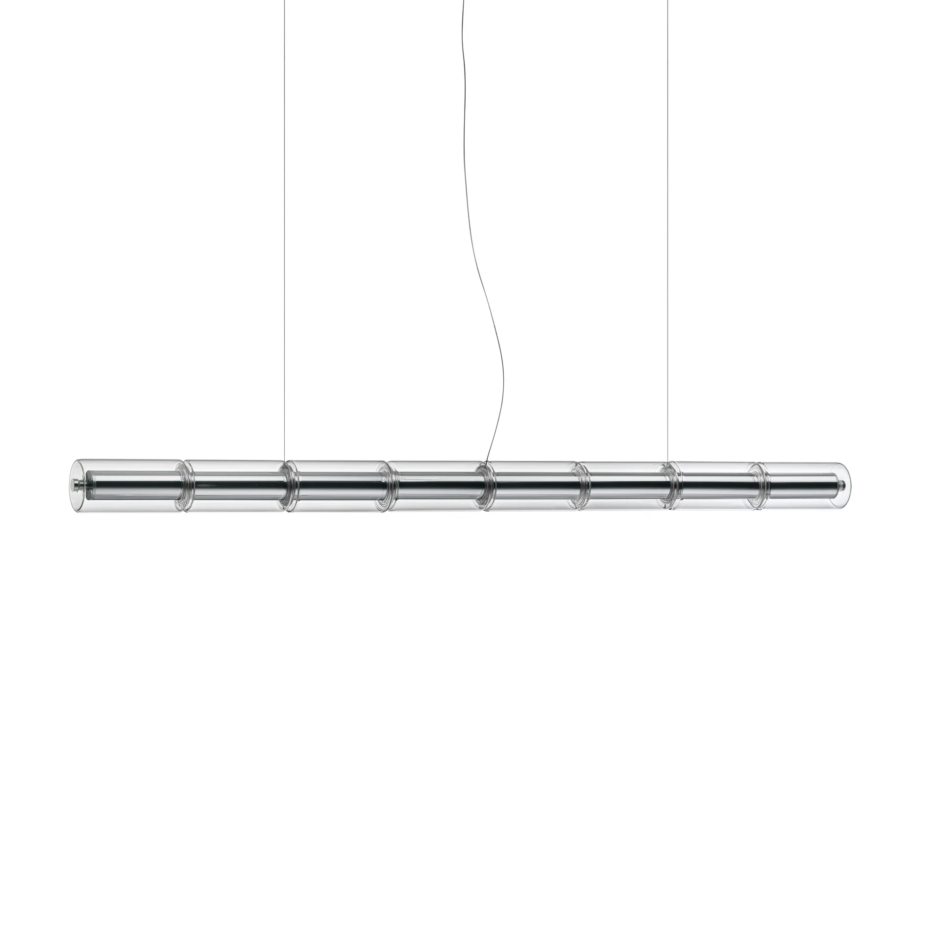 Lampada a sospensione Luce Cilindrica S1 165,6 cm, Glass Flos