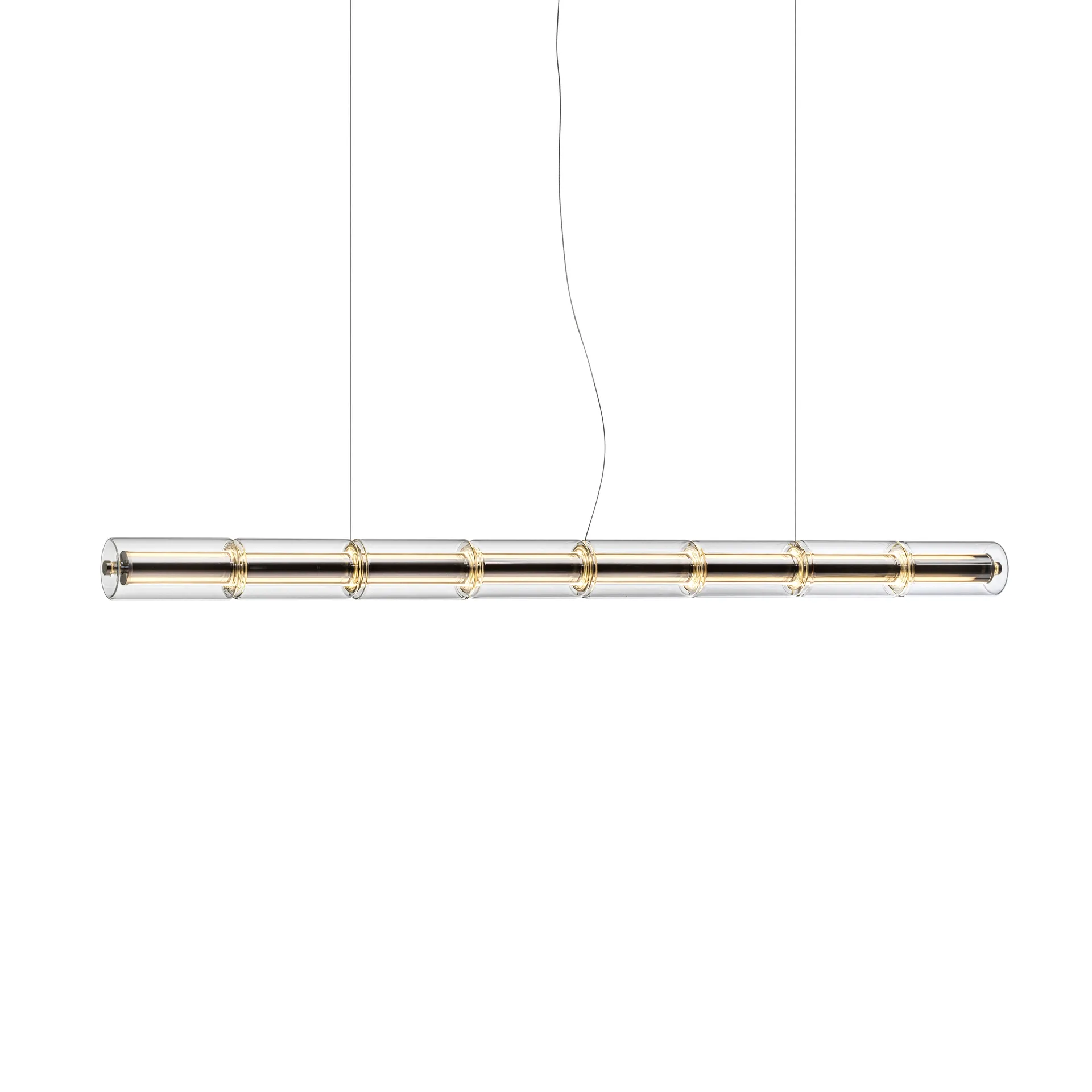 Lampada a sospensione Luce Cilindrica S1 165,6 cm, Glass Flos