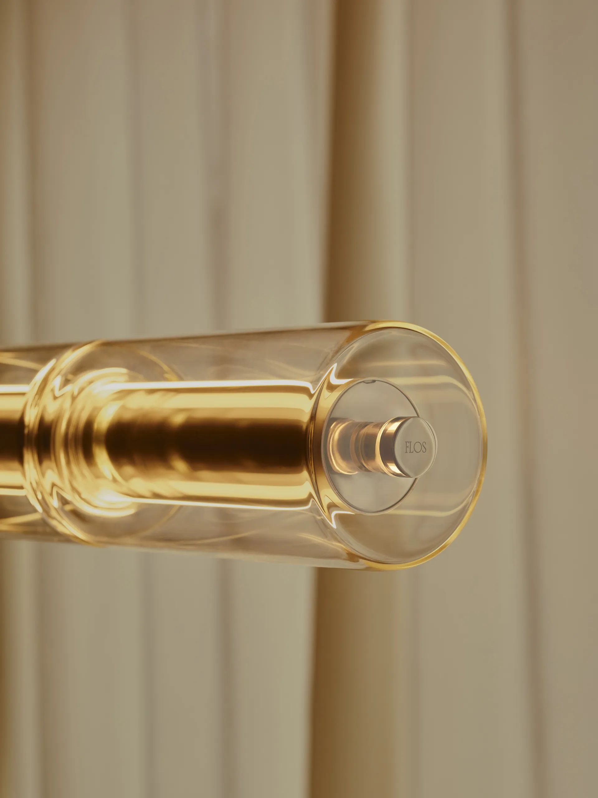 Lampada a sospensione Luce Cilindrica S1 165,6 cm, Glass Flos