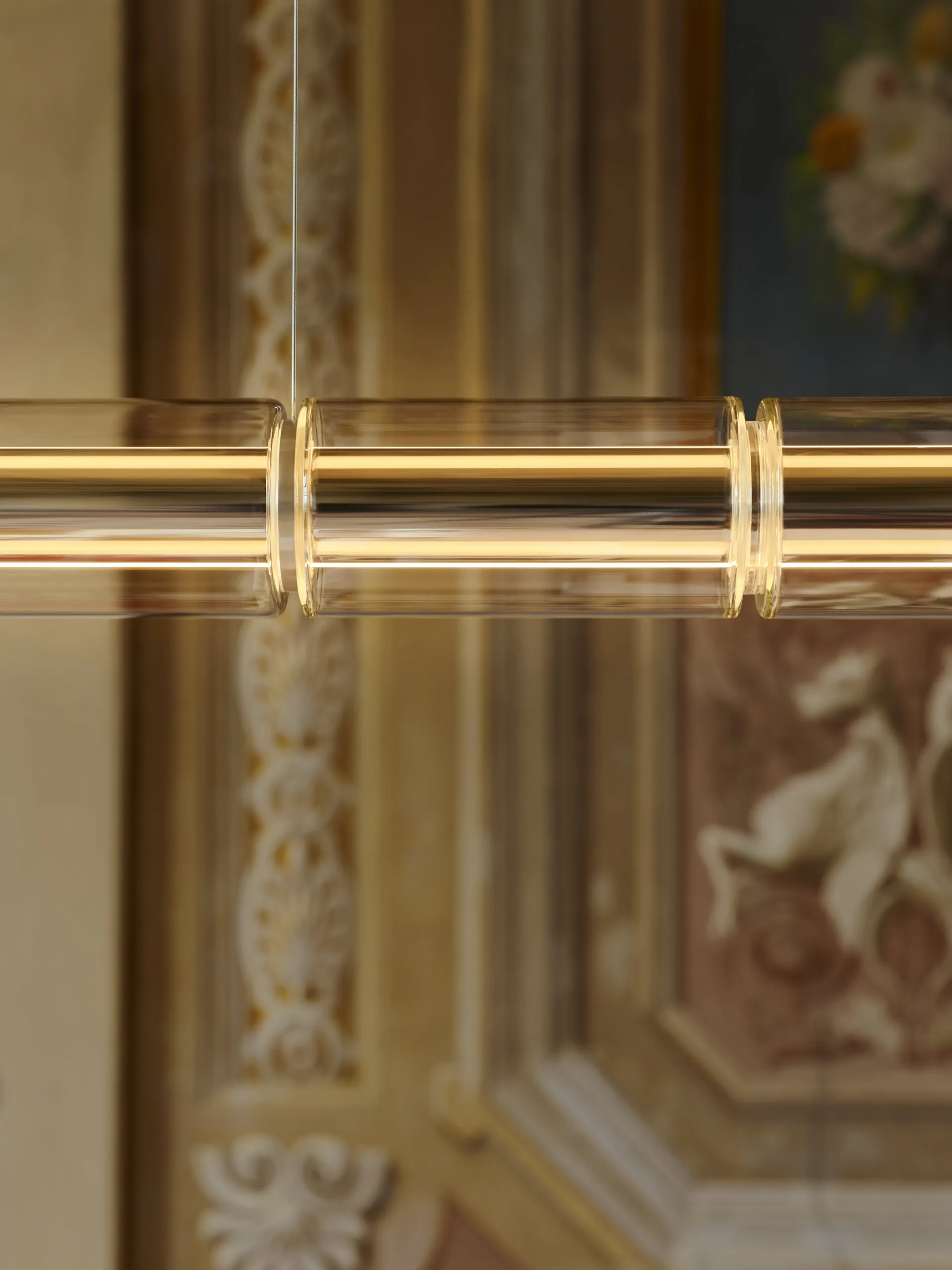 Lampada a sospensione Luce Cilindrica S2 207,2 cm, Glass Flos