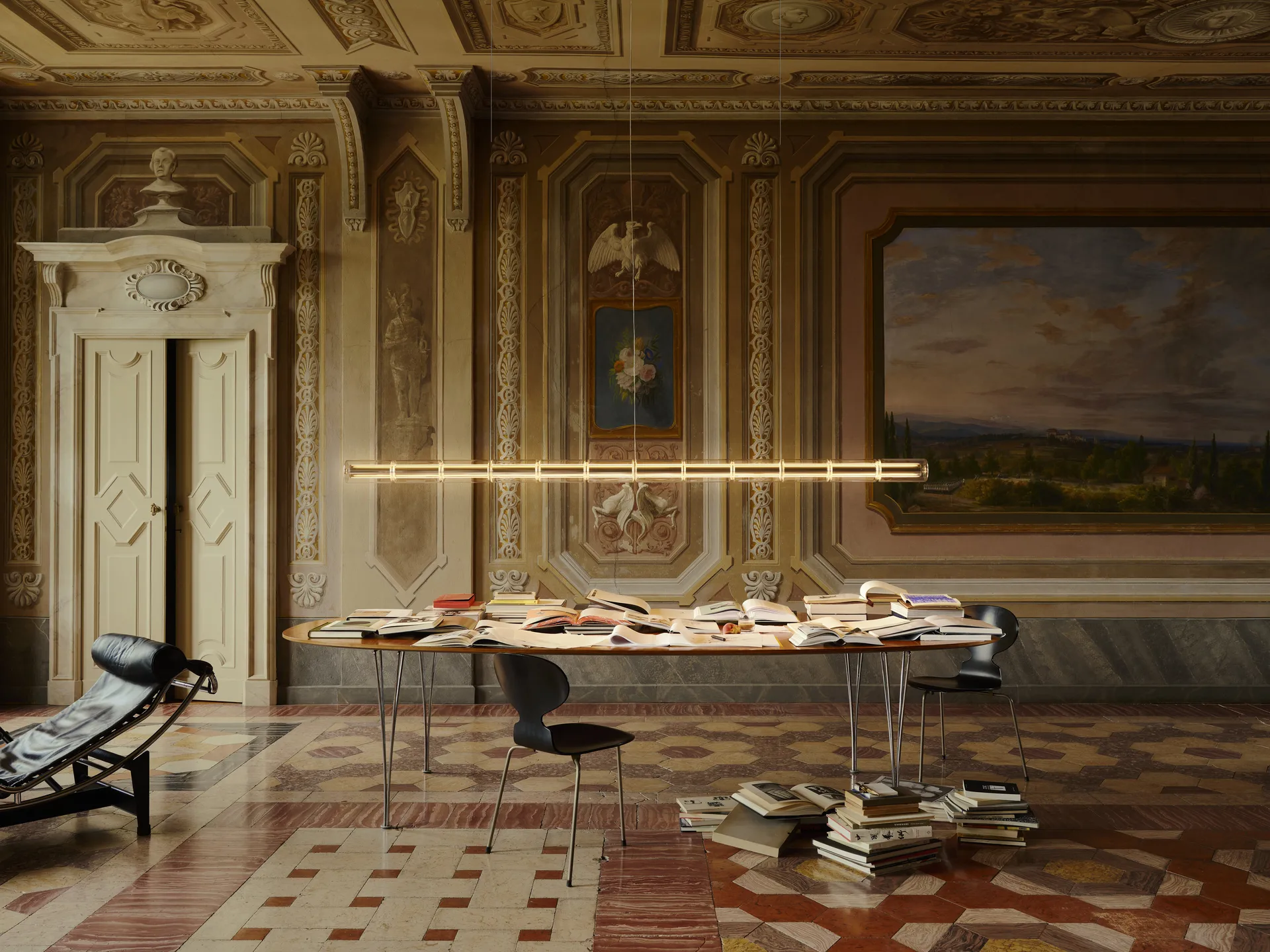 Lampada a sospensione Luce Cilindrica S2 207,2 cm, Glass Flos