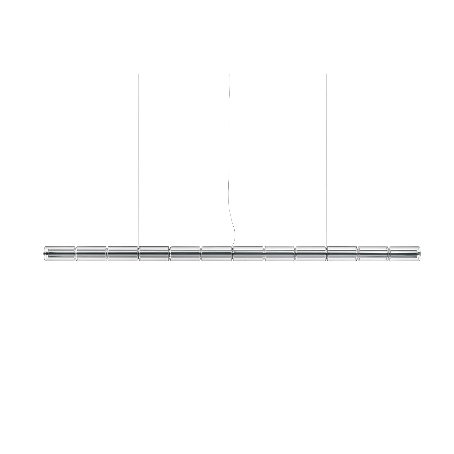 Lampada a sospensione Luce Cilindrica S3 248,8 cm, Glass Flos