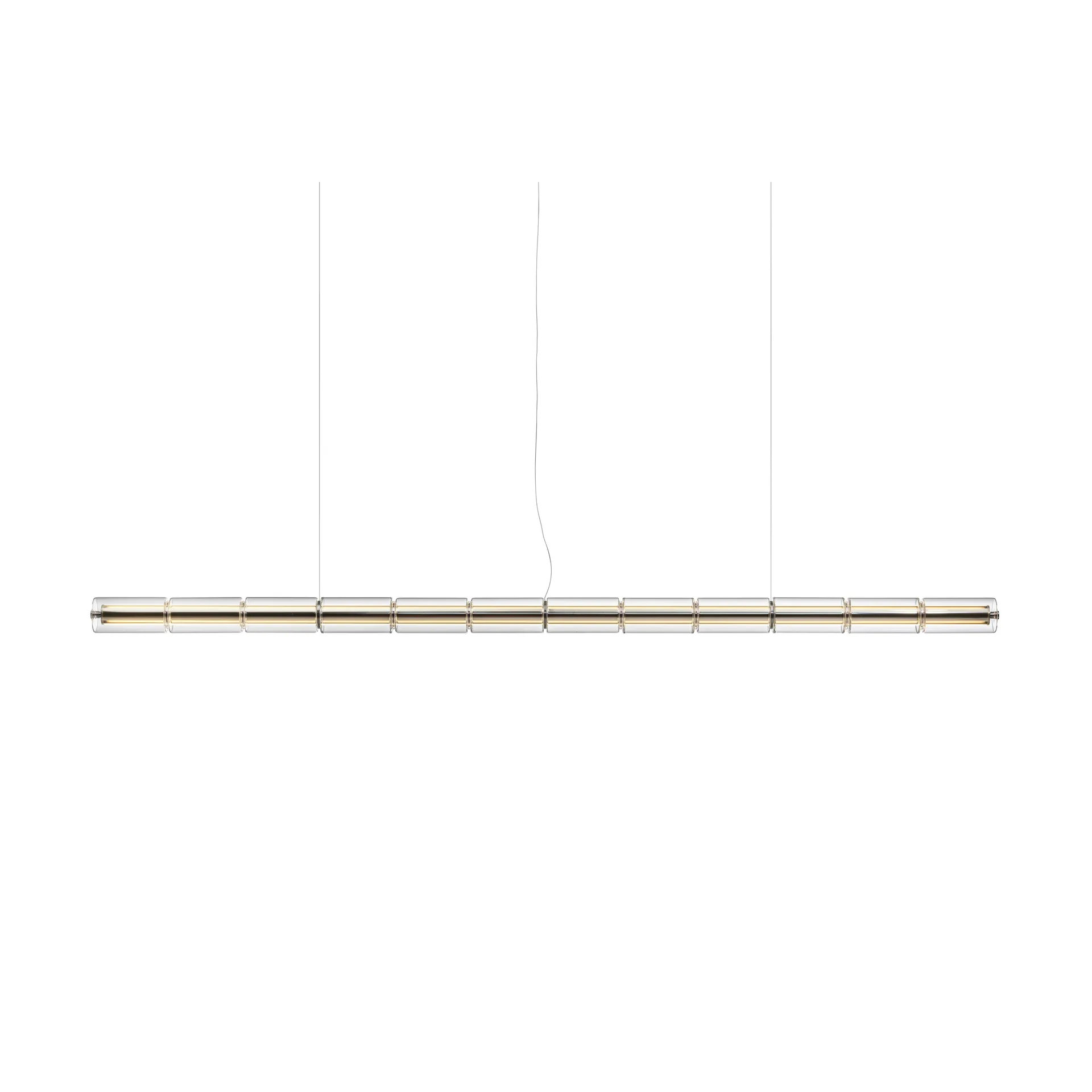 Lampada a sospensione Luce Cilindrica S3 248,8 cm, Glass Flos