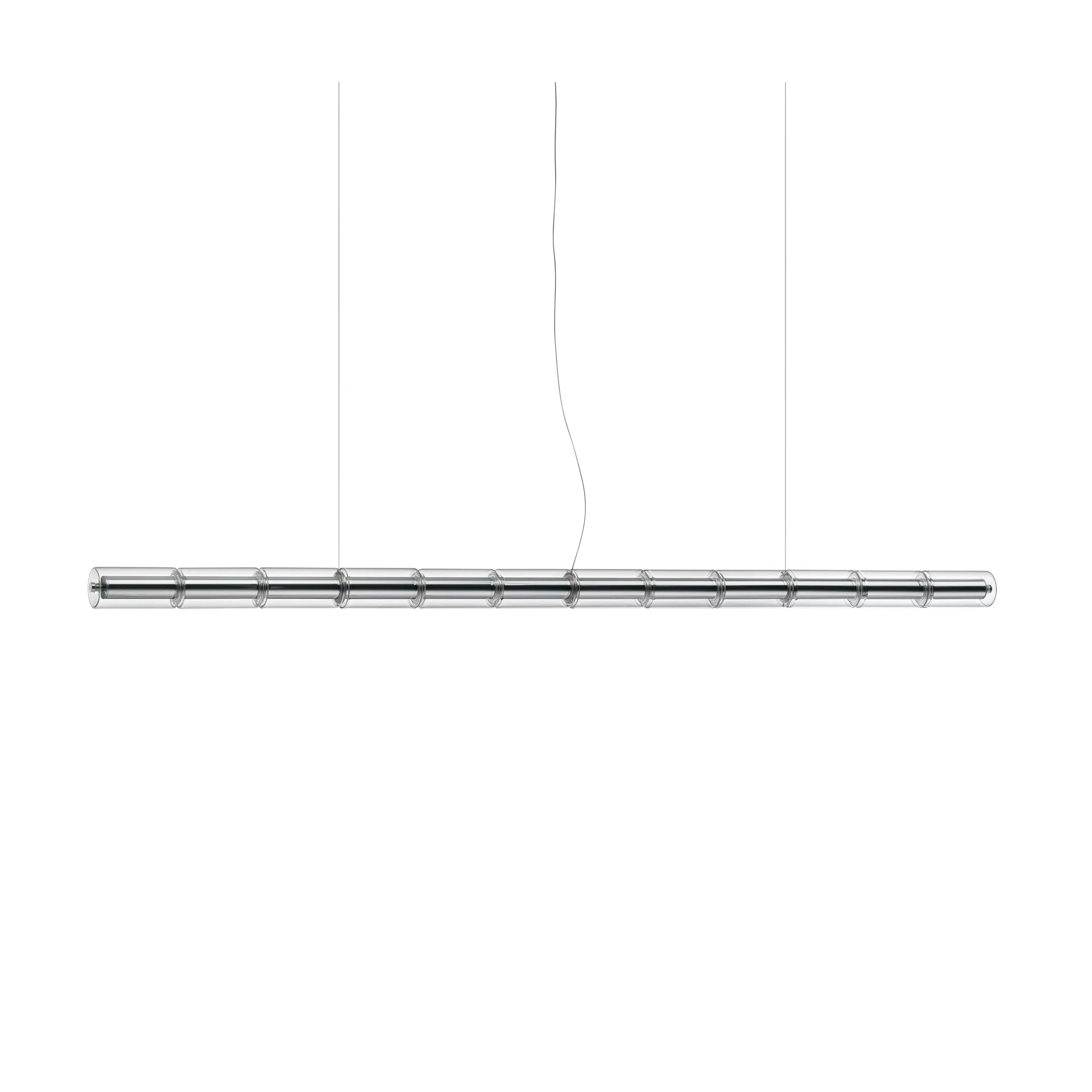 Lampada a sospensione Luce Cilindrica S3 248,8 cm, Glass Flos