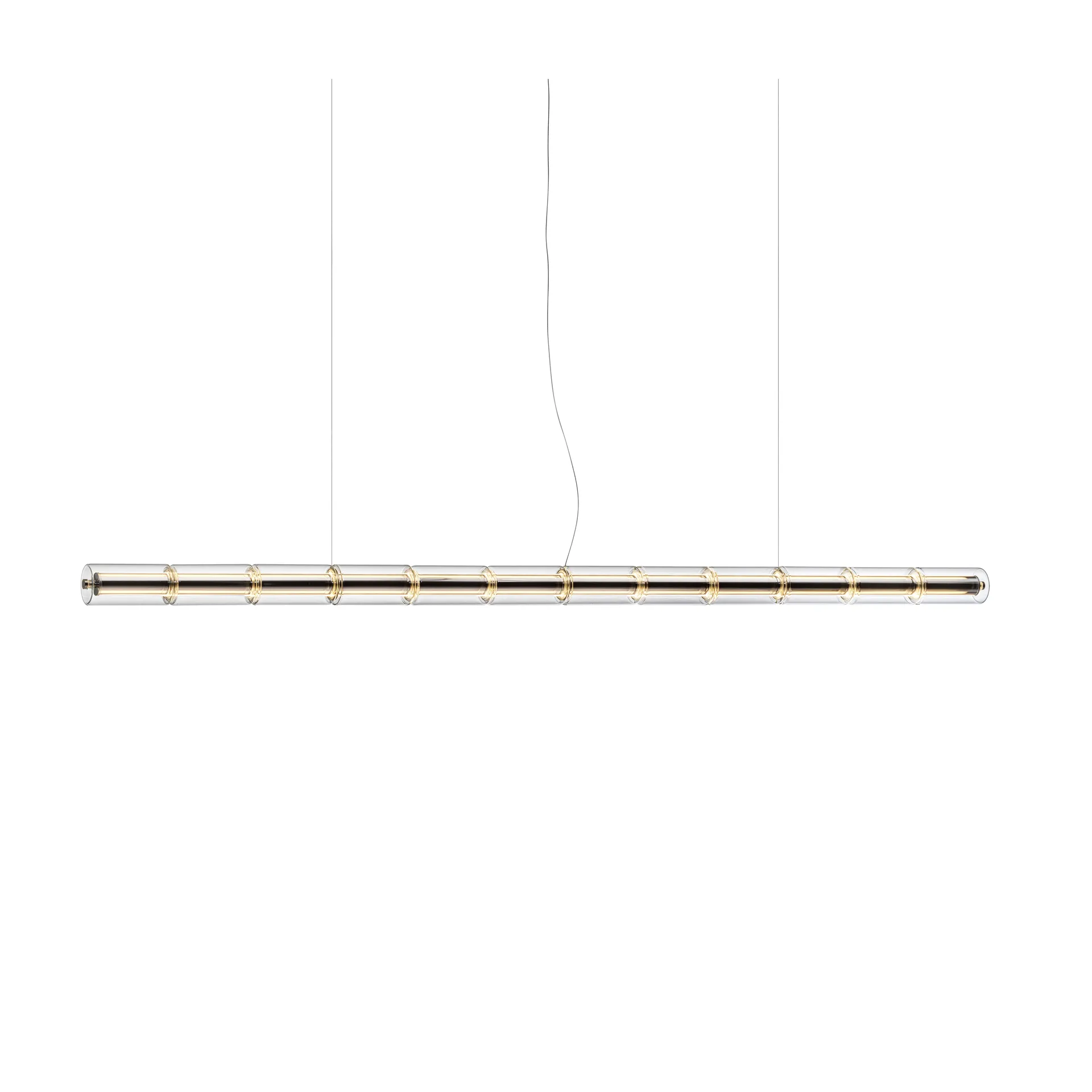 Lampada a sospensione Luce Cilindrica S3 248,8 cm, Glass Flos