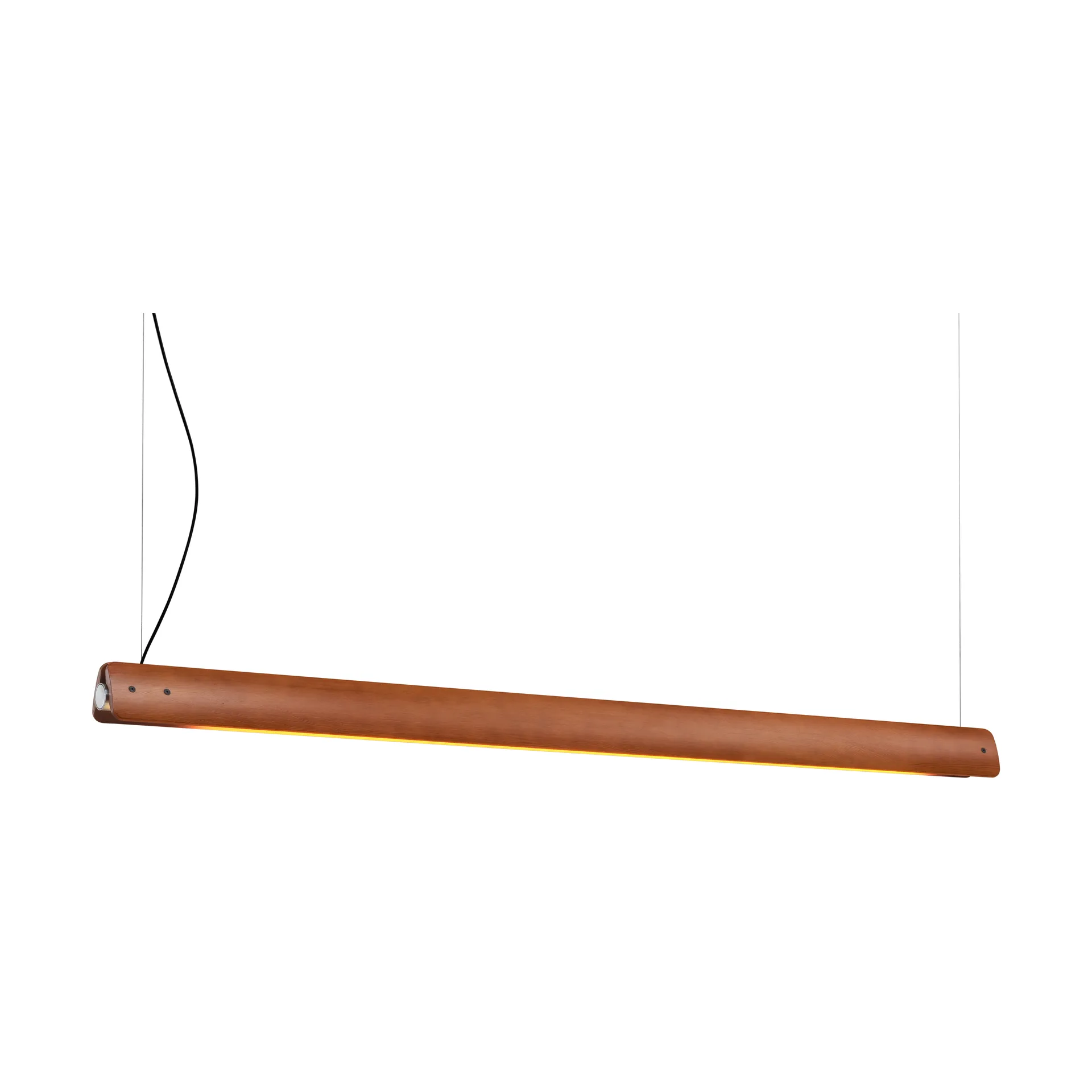 Lampada a sospensione Seki-han 169,2 cm, Heat treatened ash-black metal Flos