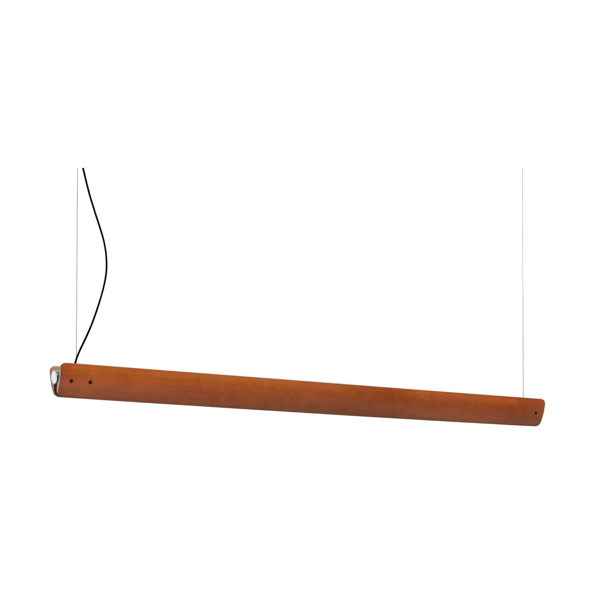Lampada a sospensione Seki-han 169,2 cm, Heat treatened ash-black metal Flos
