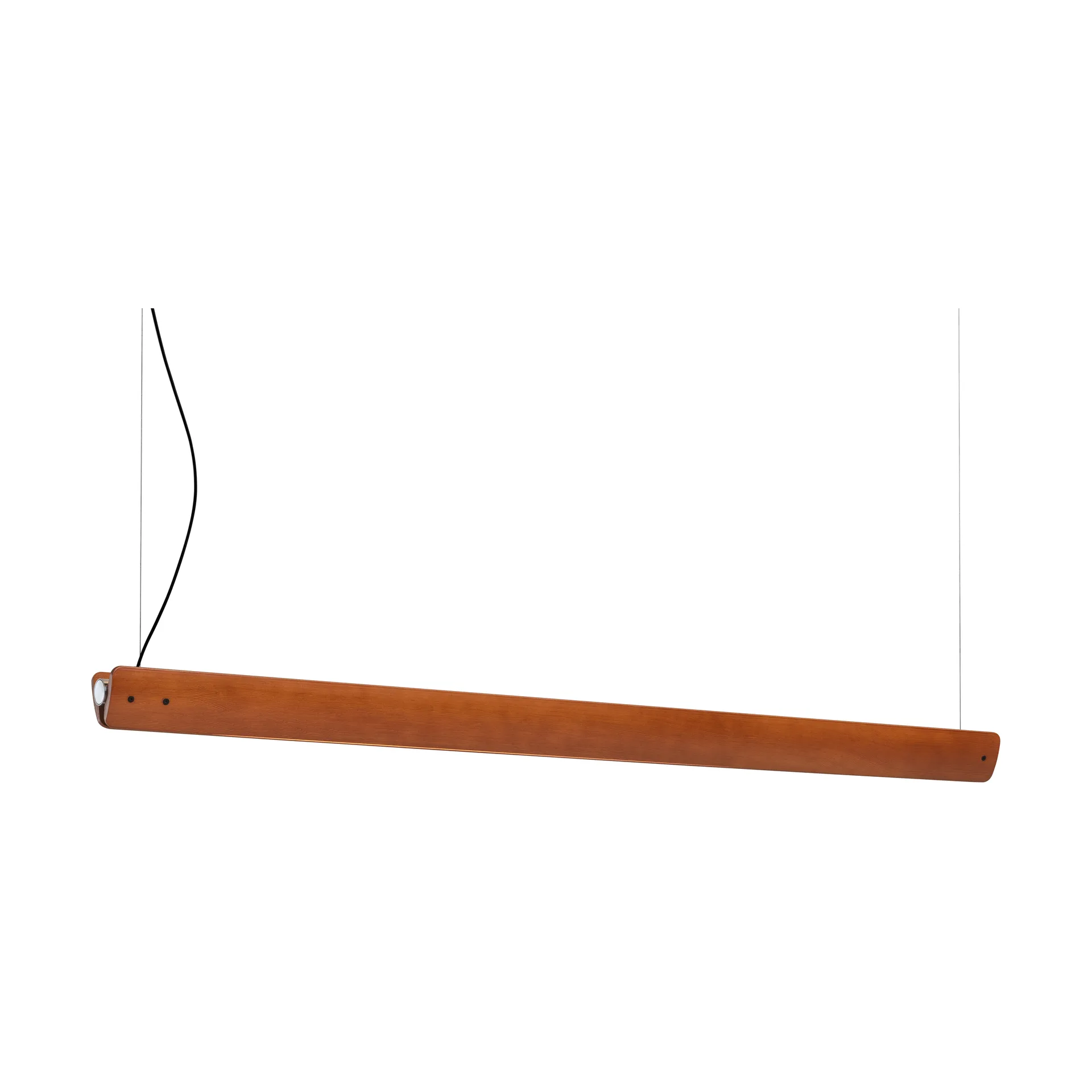 Lampada a sospensione Seki-han 169,2 cm, Heat treatened ash-black metal Flos