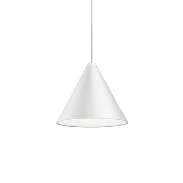 Lampada a sospensione String Light Cone - Bianco, cavo 22 m - Flos