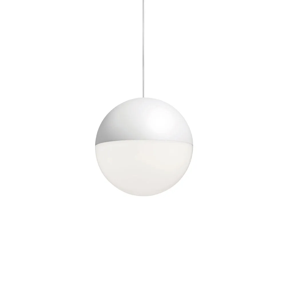 Lampada a sospensione String Light Sphere, Bianco, cavo 22 m Flos