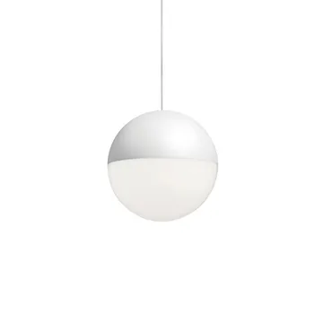 Lampada a sospensione String Light Sphere - Bianco, cavo 22 m - Flos