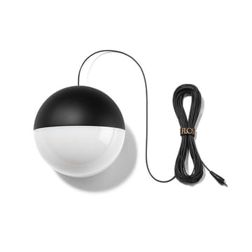 Lampada a sospensione String Light Sphere - Nero, cavo 12 m - Flos