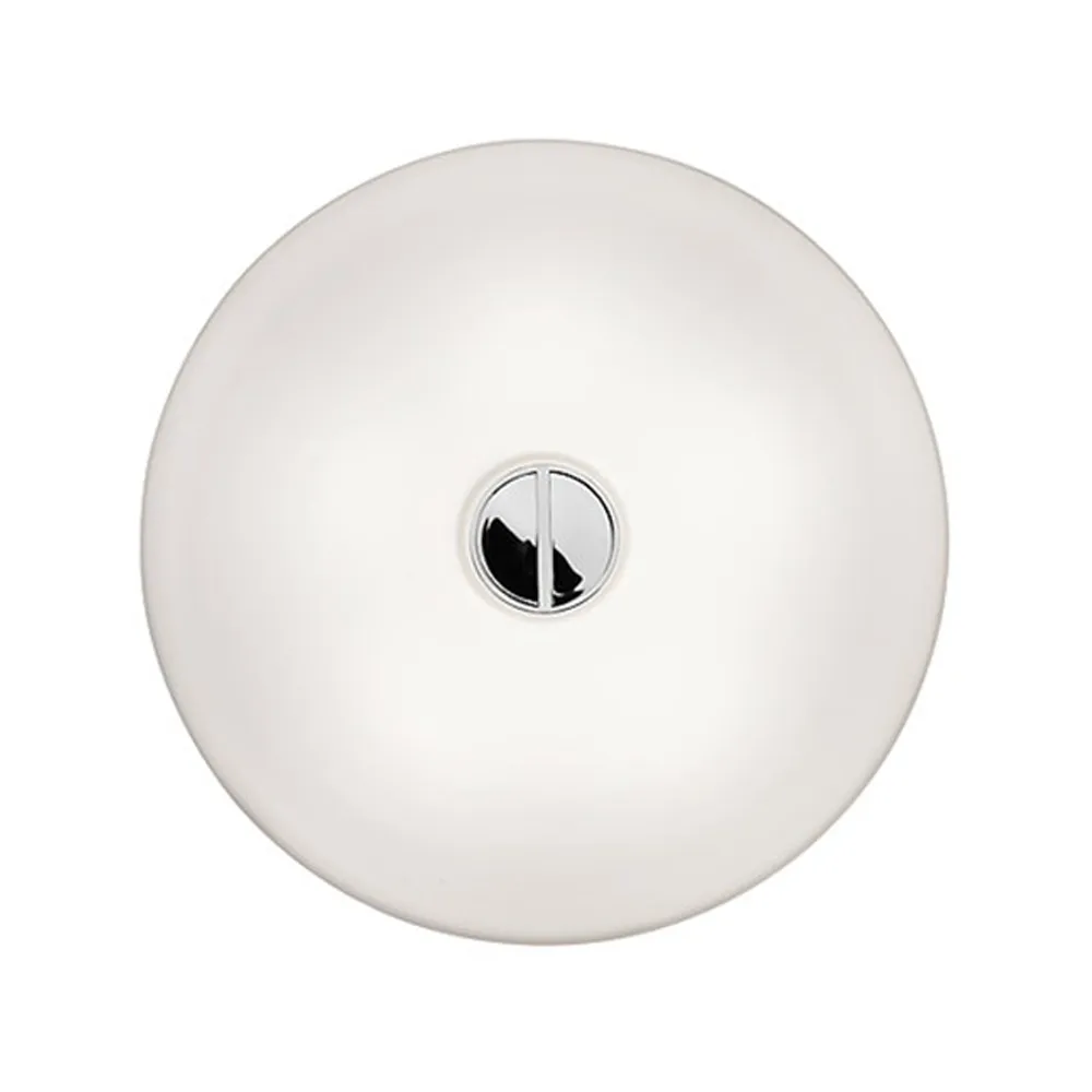 Lampada da parete Button HL, Vetro opale bianco Flos