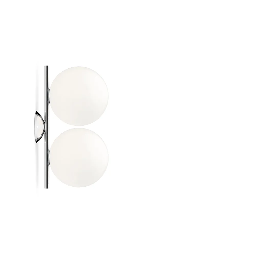 Lampada da parete IC lights C/W1 Double, Cromo-opale Flos