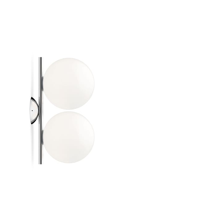 Lampada da parete IC lights C/W1 Double - Cromo-opale - Flos
