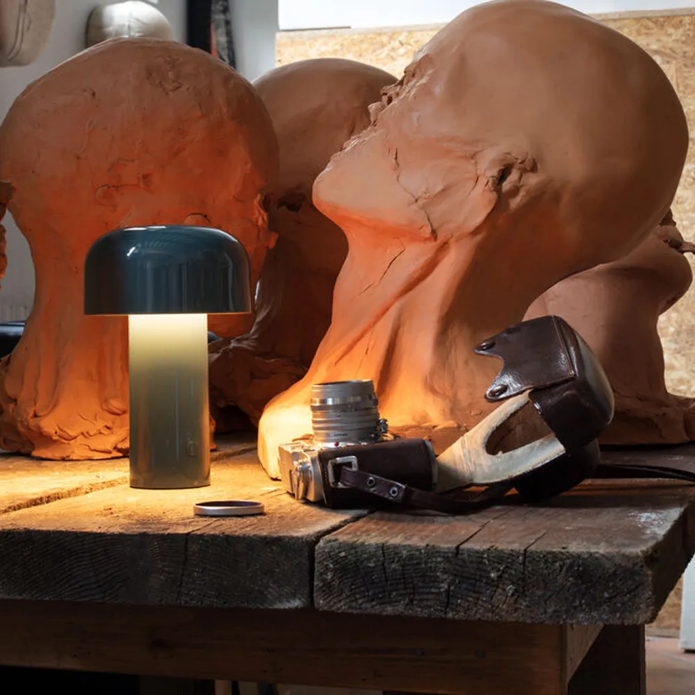 Lampada da tavolo Bellhop portatile, Grey blue Flos