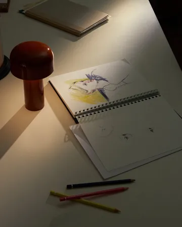 Lampada da tavolo Bellhop portatile - Rosso mattone, IP54 (interni/esterni) - Flos