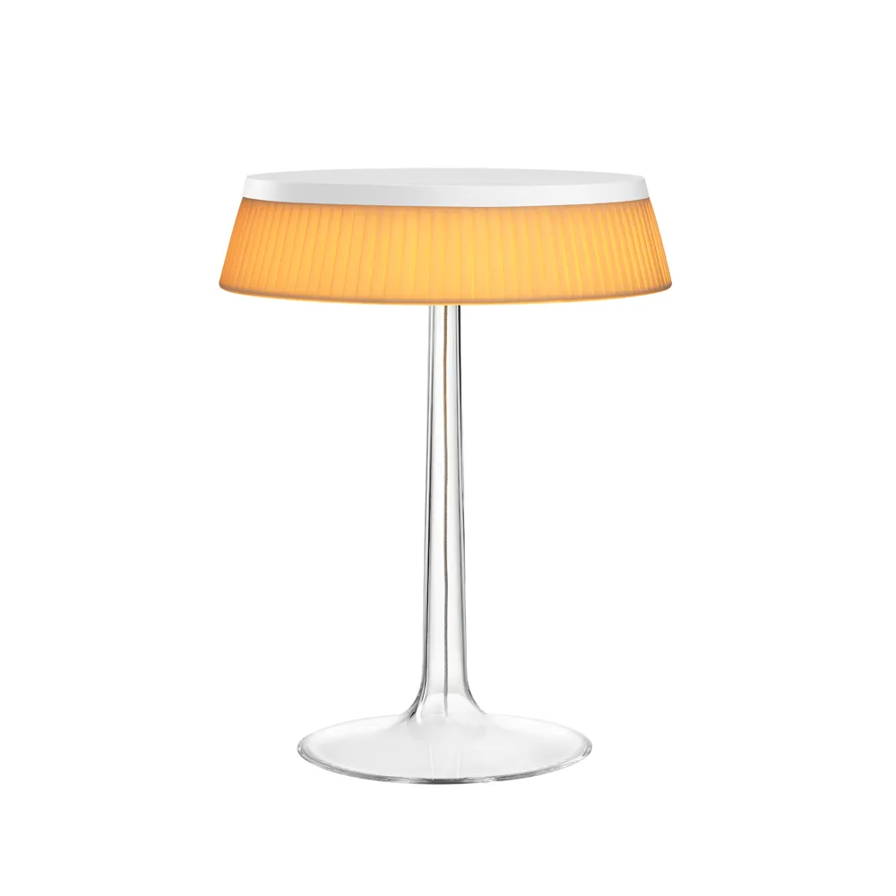 Lampada da tavolo Bon Jour T, White-soft tessuto paralume Flos